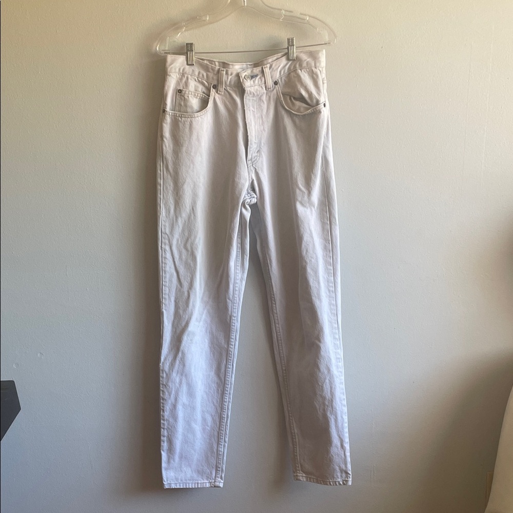 Vintage GAP Women's White Straight Leg Jeans size 32x34